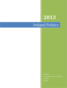 Ireland Politics - Leah Colsch`s Portfolio