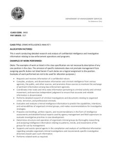 crime intelligence analyst i - Department of Management Services