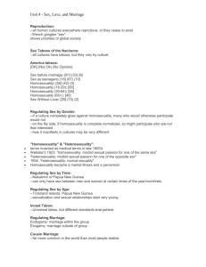 Unit 4 - Sex Love and Marriage