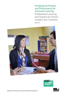 Professional Learning and Support for School Leaders and Teachers