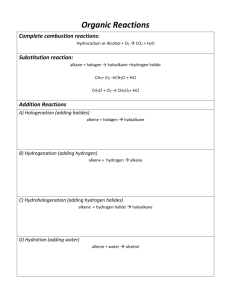 Organic Reactions Note – Student.DOC
