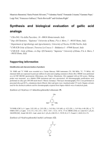 Synthesis and biological evaluation of gallic acid analogs