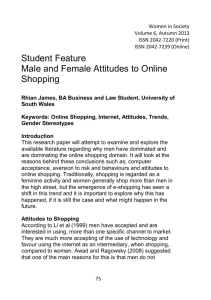 Male and Female Attitudes to Online Shopping