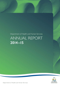 2014 - 2015 DHHS Annual Report