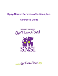 Vet Handbook - Spay Neuter Services of Indiana