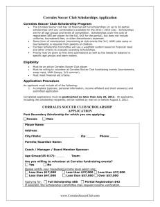 Corrales Soccer Club Scholarships Application