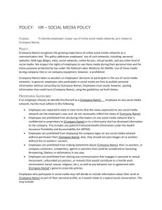 Social Medica Policy