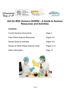 GOWS Guide to Science Resources and Activities