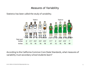 Measures of Variability - California State University, Northridge