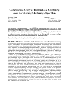 Comparative Study of Hierarchical Clustering over Partitioning
