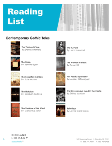 Contemporary Gothic Tales (Reading List) (Word)