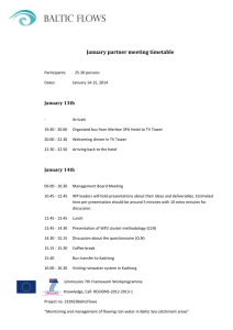 January partner meeting timetable