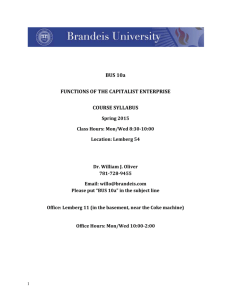course syllabus - Brandeis University