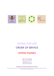Giving Thanks - Parish Resources
