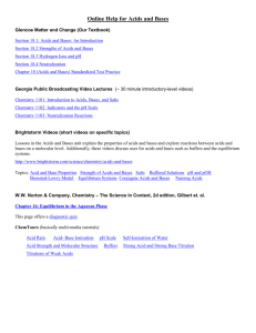 Acids and Bases Resources