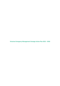 Victorian Emergency Management Strategic Action Plan 2015 – 2018