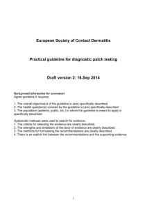 VIII. Potential side effects of Patch Testing