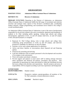 Admissions Officer/Assistant Dean of Admissions