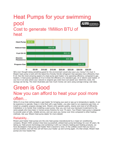 Heat Pumps for your swimming pool