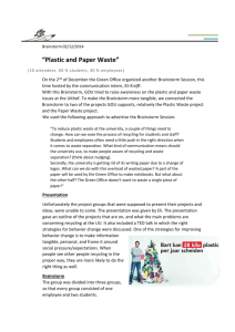 Plastic and Paper Waste