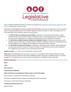 2015 Legislative Conference scholarship application form