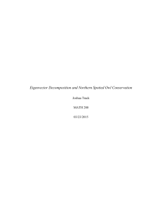 Eigenvector Decomposition and Northern Spotted Owl Conservation