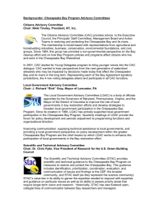 Backgrounder -Chesapeake Bay Program Advisory Committees
