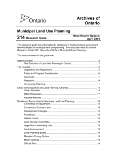 Municipal Land Use Planning