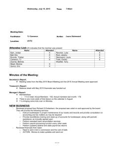 UVTC Board Meeting Minutes June 2015