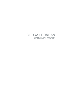 Sierra Leonean Community Profile