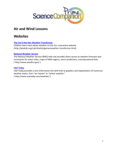 Air and Wind Lessons
