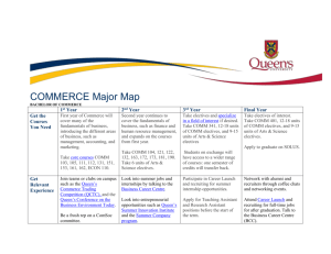 COMMERCE Major Map - Career Services