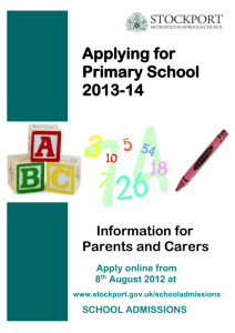 Applying for Primary School Booklet 2013-2014