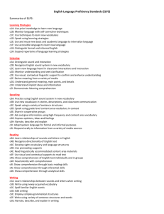 English Language Proficiency Standards (ELPS)