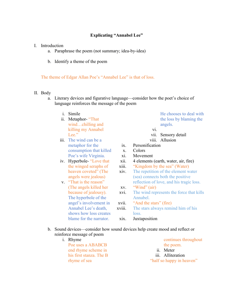What Is An Example Of Alliteration In The Poem Annabel Lee Sitedoct