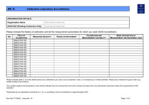 AC3 Calibration Laboratory Accreditation Application Form