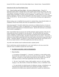 Excerpt FSH 2709.11, chapter 50, Ski Area Water Rights Clause