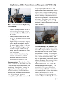 Shipbuilding & Ship Repair Business Management (PORT 618)