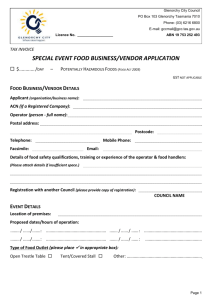special event food business/vendor application