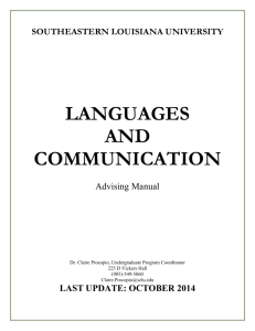 Language & Communication - Southeastern Louisiana University