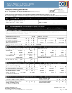 Incident Investigation Form