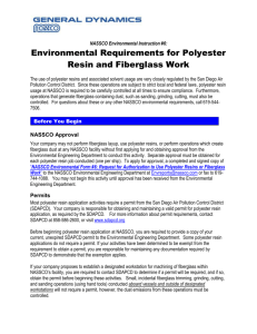 Requirements for Use of Polyester Resins/Fiberglass