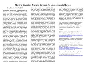 "Nursing Transfer Compact for Massachusetts Nurses"