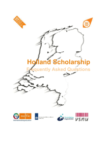 Holland Scholarship FAQ - English version