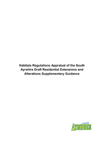 Habitats Regulations Appraisal of the South Ayrshire Draft