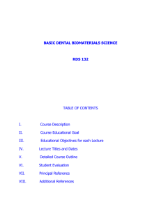 basic dental biomaterials science