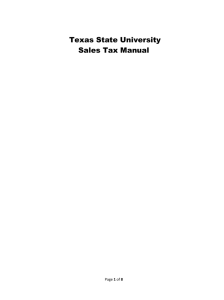 Sales Tax Manual - In the event that there is
