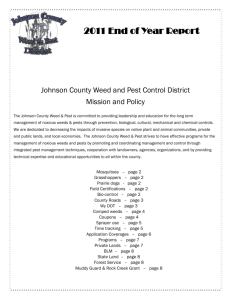 2011 End of Year Report - Johnson County Weed & Pest