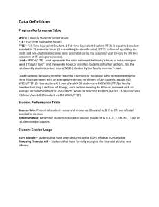 Data Definitions Program Performance Table