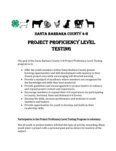 Project Proficiency Level Testing